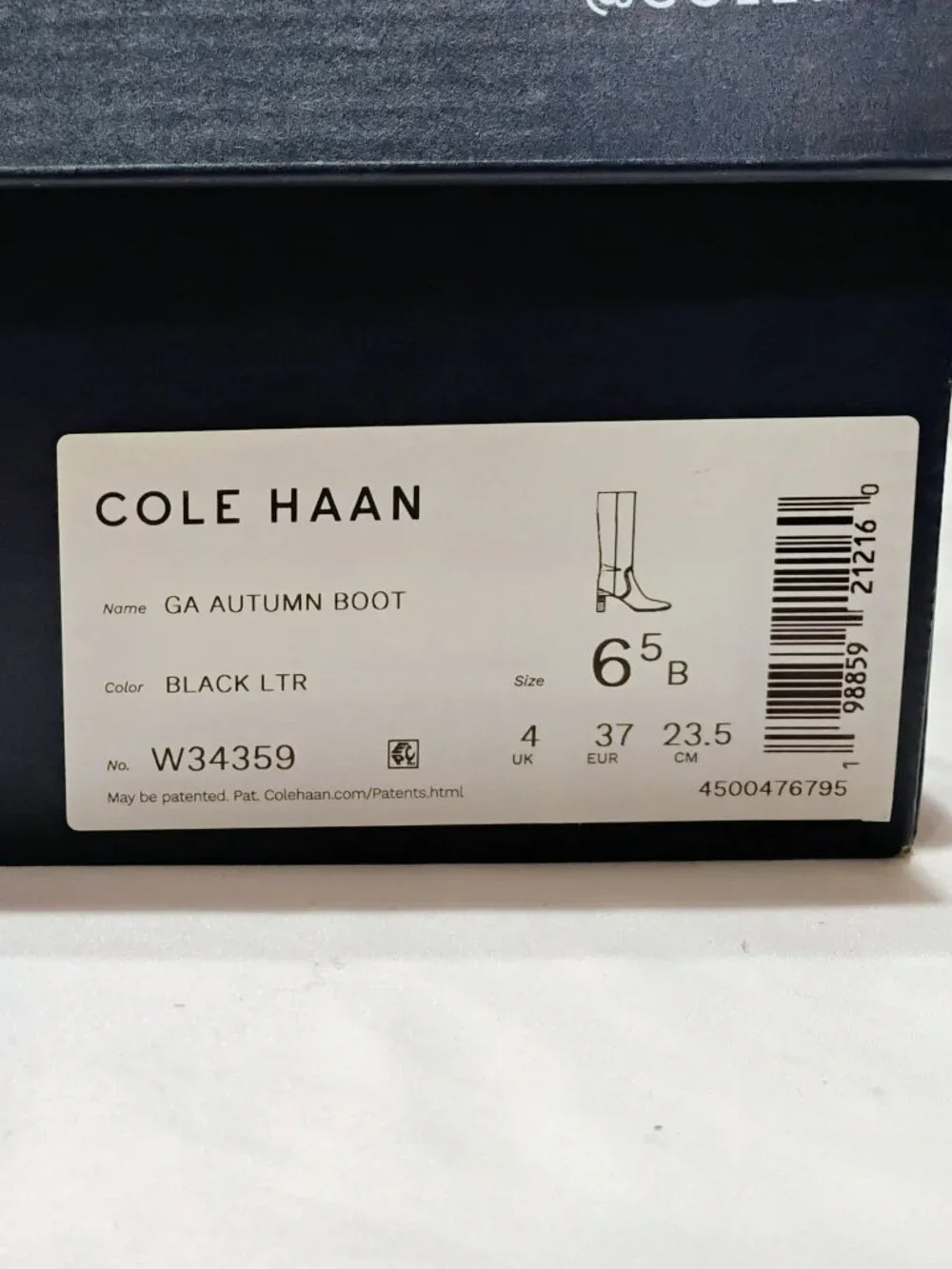 NEW Cole Haan Grand Ambition Black Knee-High Leather Boots 6.5